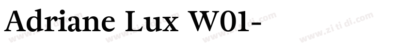 Adriane Lux W01字体转换